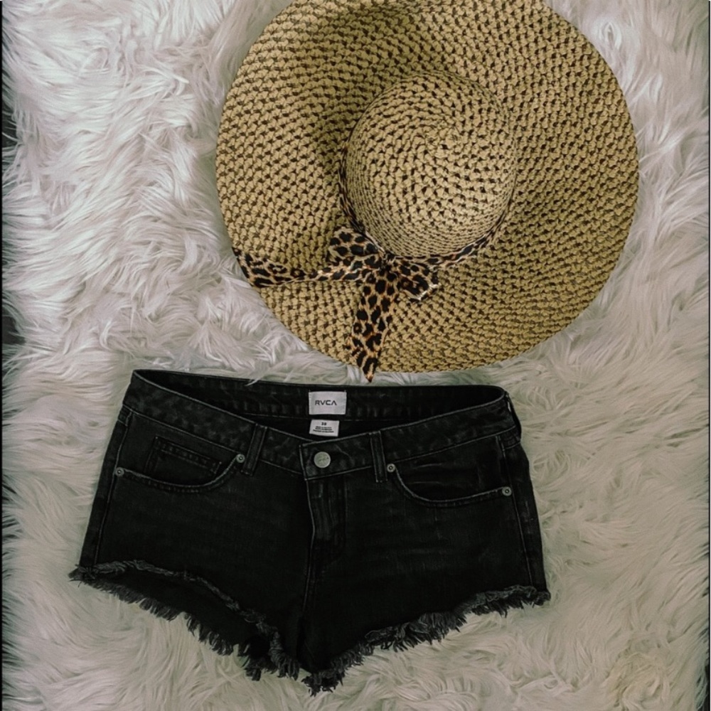 SALE! RVCA Black Denim Shorts